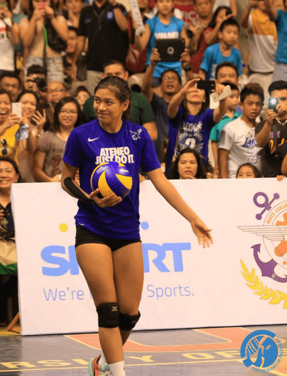 AdMU Lady Eagles Captain Alyssa Valdez in their game against the Davao Lady Agilas during the Heart Strong: A Charity Game held at USEP Gym last May 25. Photo by Gian Karlo Sam
