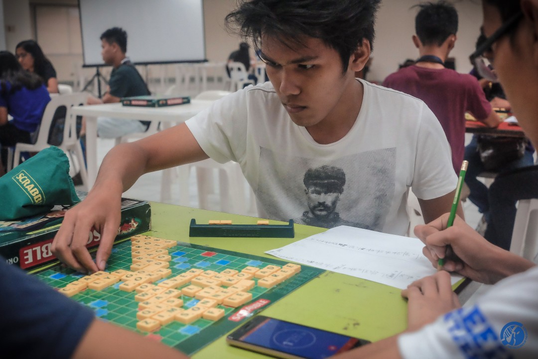A scrabble player competing during the games. Photo by Hannah Lou Balladares