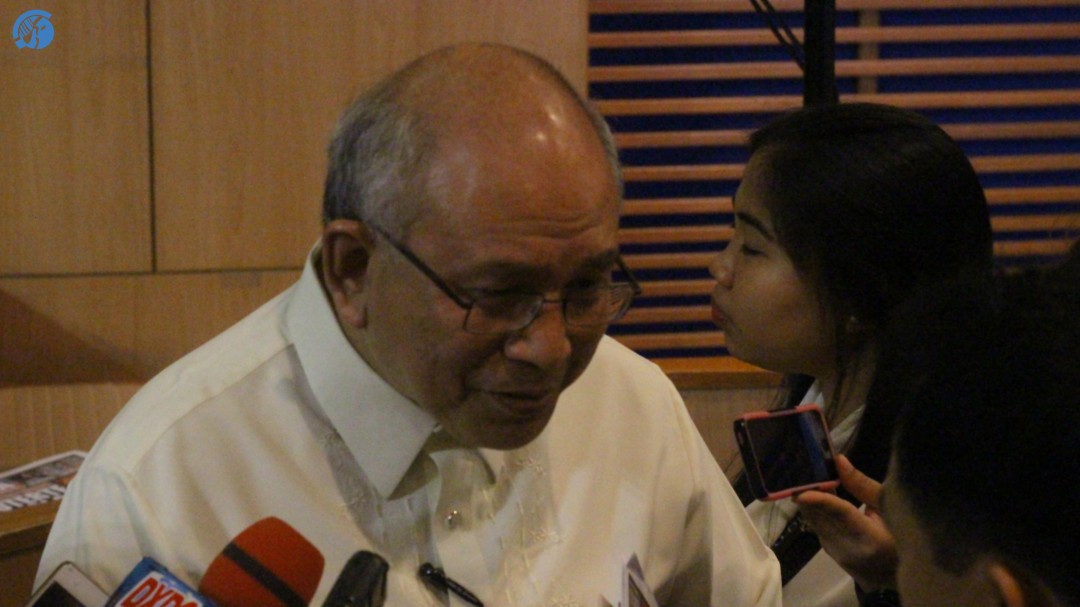 Fr. Joel Tabora explains why he is against making ROTC mandatory in the tertiary level. Photo by Rey Andrew Alonsagay