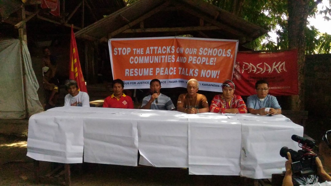 Along with progressive groups and organization, militarization victims in Compostela Valley hold a press conference.